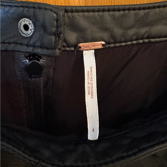 Free People Midnight Magic Faux Mini Skirt Black Size 4 - Picture 5 of 7